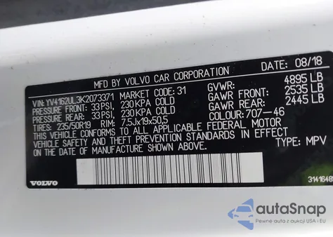 2019 Volvo Xc40 T5 Inscription from USA, damaged, VIN YV4162UL3K2073371